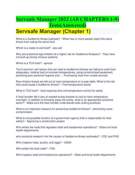 servsafe manager study guide pdf pdf PDF