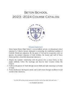 Seton Hall Course Catalog