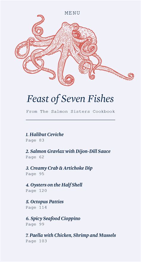 seven fishes menu