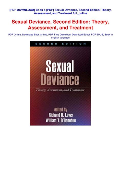 sexual deviance second edition sexual deviance second edition PDF