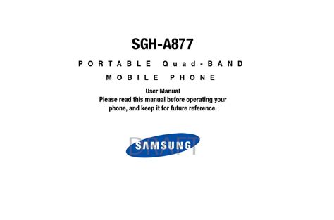 sgh a877 manual pdf Epub