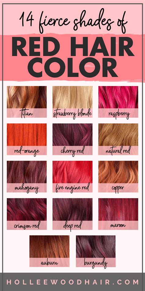 shades of red for hair