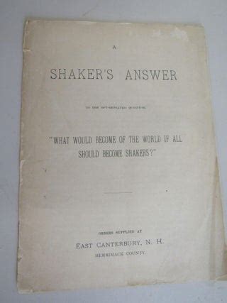 shakers oft repeated question classic reprint Reader