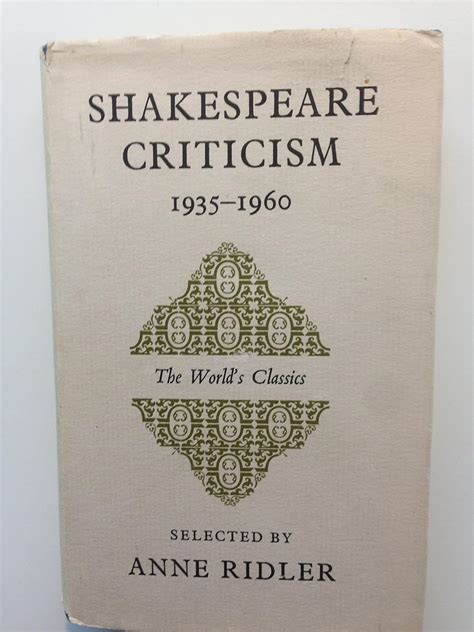 shakespeare criticism 1935 1960 Kindle Editon