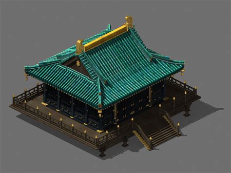 shaolin temple 3d model