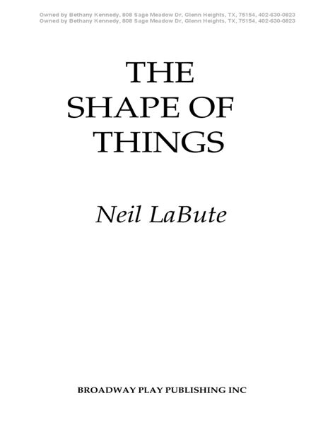 shape of things neil labute study guide Doc