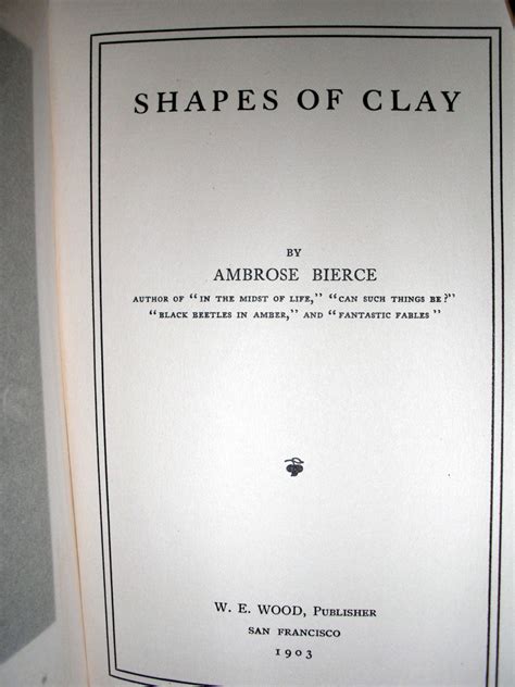 shapes clay ambrose bierce Kindle Editon