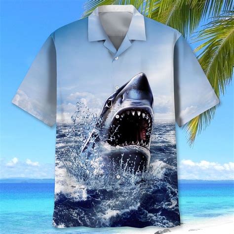 shark button up shirt