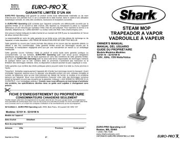 shark euro pro s3101 manual PDF