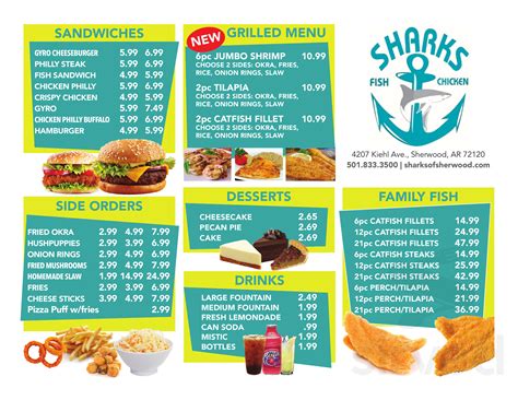 sharks menu near me