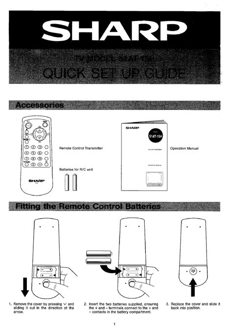 sharp 51at 15h tvs owners manual Doc