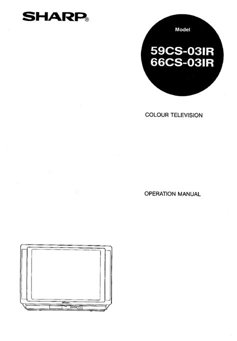 sharp 66cs 03ir tvs owners manual Epub