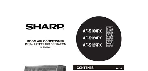 sharp af s120px air conditioners owners manual Doc