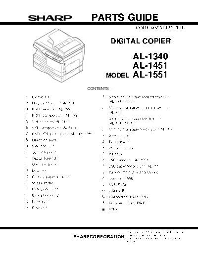 sharp al 1340 multifunction printers accessory owners manual Doc