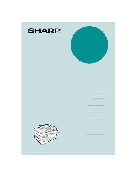 sharp al 1651cs multifunction printers owners manual PDF