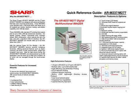 sharp ar m237 multifunction printers accessory owners manual PDF