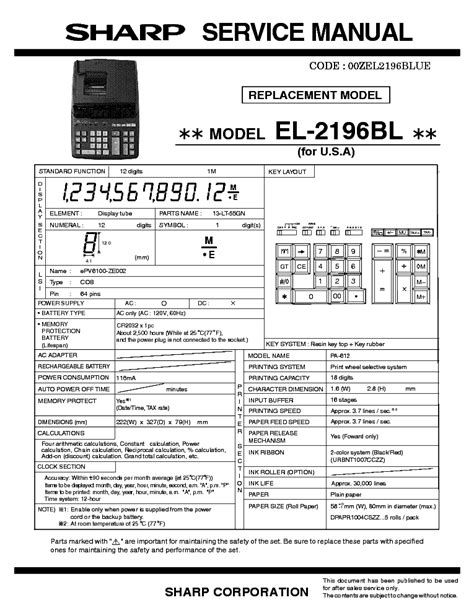 sharp calculator manual el 2196bl Doc