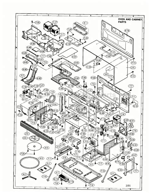 sharp carousel microwave parts list PDF