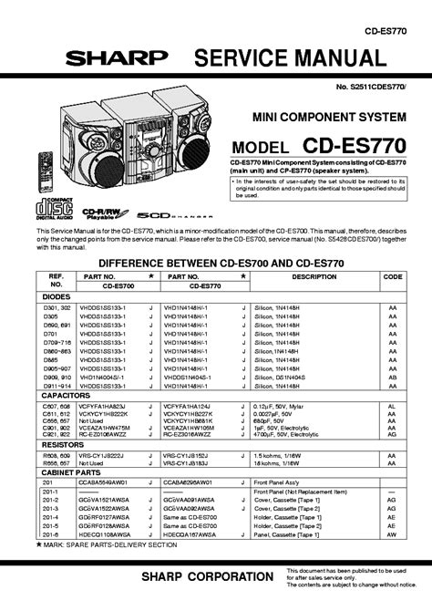 sharp cd es770 user guide Doc