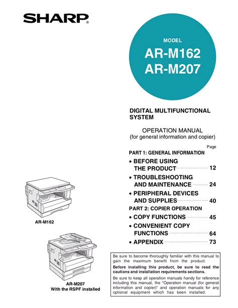 sharp copier service manual ar m 207 Reader