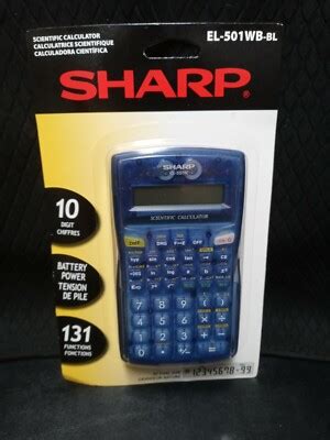 sharp el 501wbbl calculators owners manual PDF