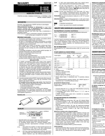 sharp el 531wh operation manual PDF