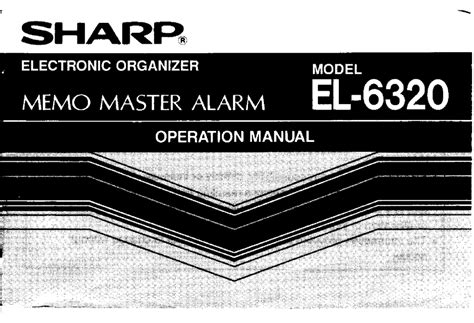 sharp el 6320 pdas and handhelds owners manual Doc