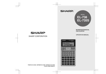 sharp el 735s manual PDF