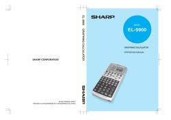 sharp el 9900c calculators owners manual Kindle Editon