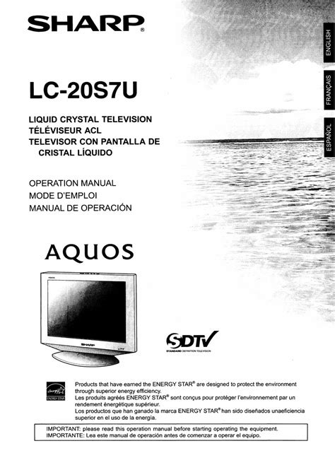 sharp lc 20s7u tvs owners manual Reader