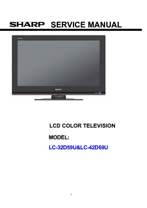 sharp lc 42d69u tvs owners manual Reader