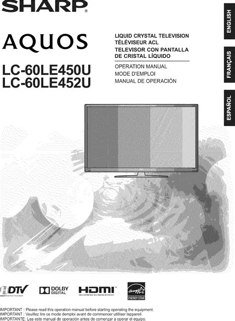 sharp lc40f22e user manual PDF