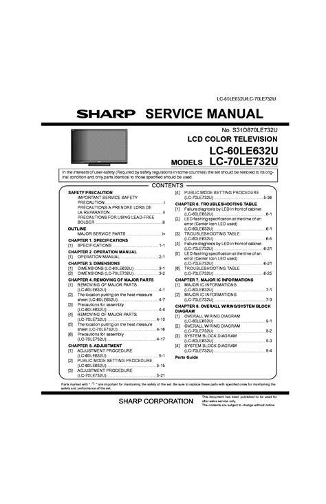 sharp lc60le632u owners manual Kindle Editon