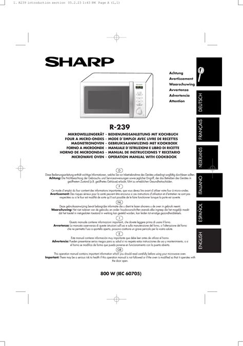 sharp microwave oven manual Epub