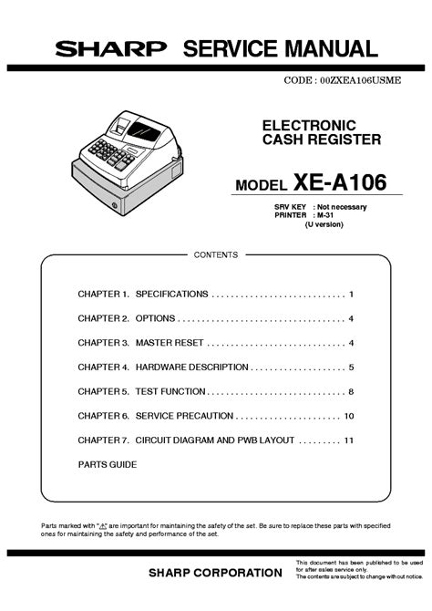 sharp model xe a106 manual Doc