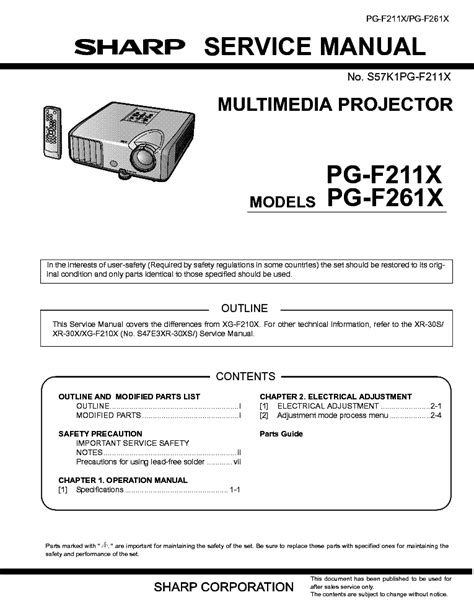 sharp pg f211x manual Doc