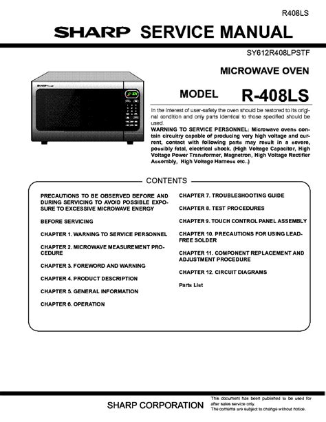 sharp r 408ls manual Epub