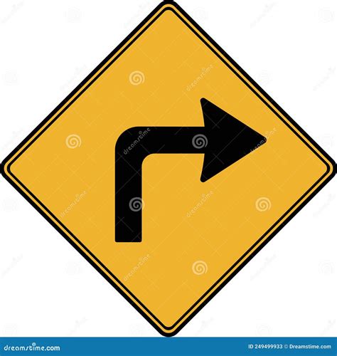 sharp right turn sign