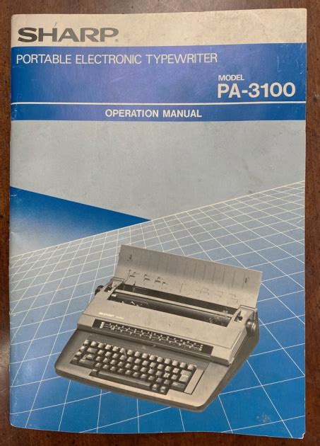 sharp typewriter pdf manual book Reader