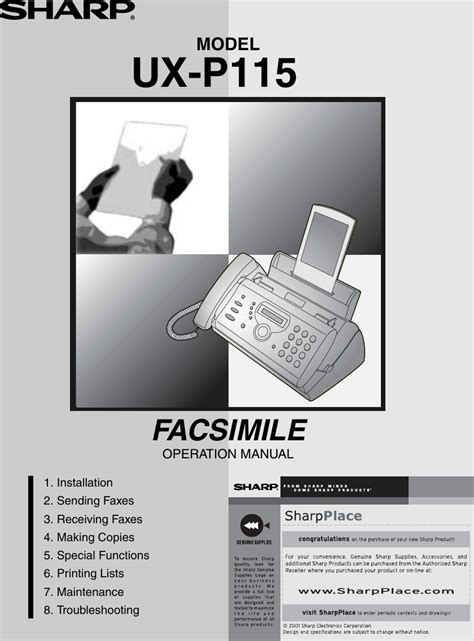 sharp ux 105 user guide Reader
