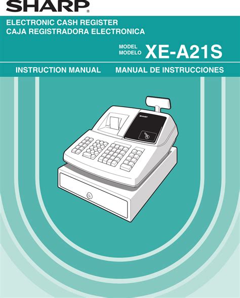 sharp xe a21s cash register manual PDF