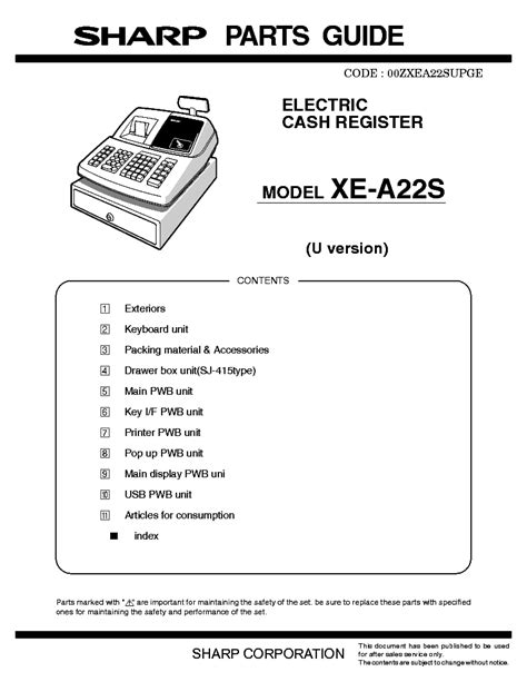 sharp xe a22s manual Reader