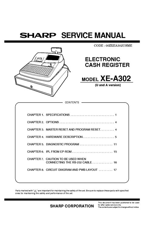 sharp xe a302 manual Doc