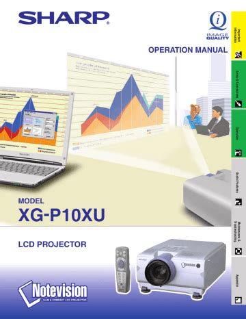 sharp xg p10xu projectors owners manual PDF