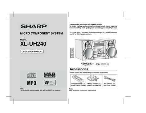 sharp xl uh240 owners manual Epub