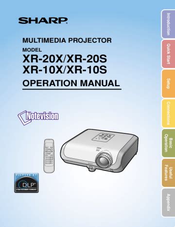 sharp xr 20s projectors owners manual Kindle Editon