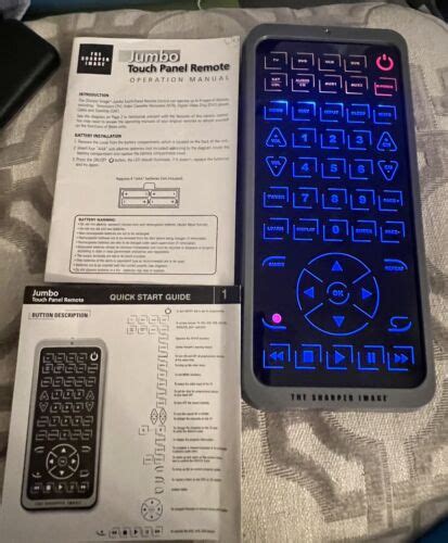 sharper image jumbo universal remote instructions Reader