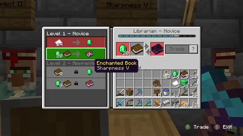 sharpness 5 villager trade price