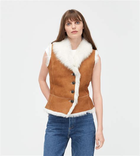 shearling vest