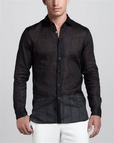 sheer mens shirt